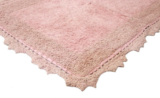 Anna Riska Badematte Baumwolle Rund Lace 1 421085 Blush Pink 60x60cm