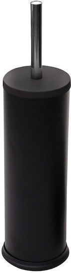 Perie De Toaletă Classic Recipient Metalic Plastic 23cm Negru Mat
