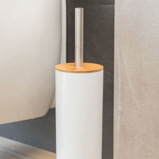 Estia Bamboo Essentials Inox Toilet Brush White