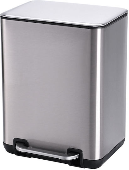 Estia Cubic Inox Bathroom Basket Soft Close 6lt Silver