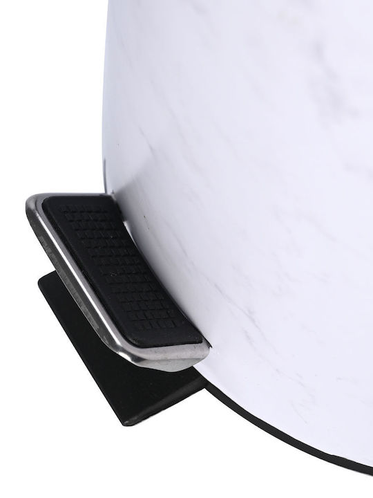 Marble 02-22020 Plastic Bathroom Bin Soft Close 5lt White
