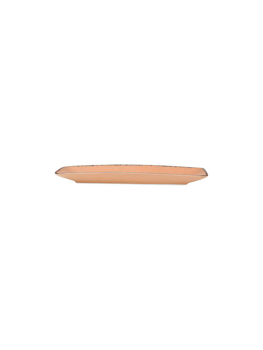 Estia Terra Servierplatte Rechteckig aus Porzellan Salmon 21x10.5cm 1Stück