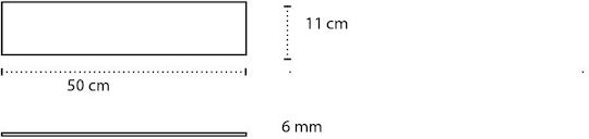 Karag Mensole Wall Mounted Bathroom Shelf Glass 50x11x6cm Transparent