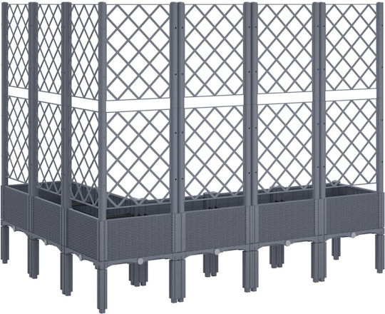 vidaXL Planter Box Plastic Gri 160x120x142cm.