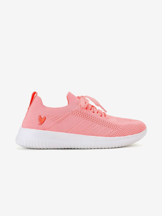 Walk In Pitas Damen Anatomisch Sneakers Salmon