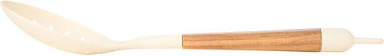 Estia Allure Shallow Slotted Kitchen Spoon Nylon Beige 39.5cm