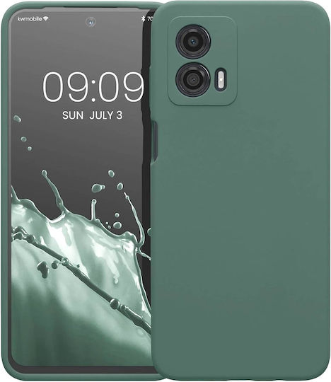 KWmobile Soft Flexible Rubber Umschlag Rückseite Silikon Grün (Moto G53)