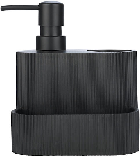 Estia Dispenser Bucătărie Plastic cu Suport pentru Burete Negru 250ml Estia Dispenser Bucătărie Plastic cu Suport pentru Burete Negru 250ml