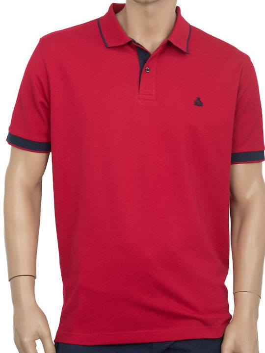 Visconti Men's Short Sleeve Blouse Polo RED