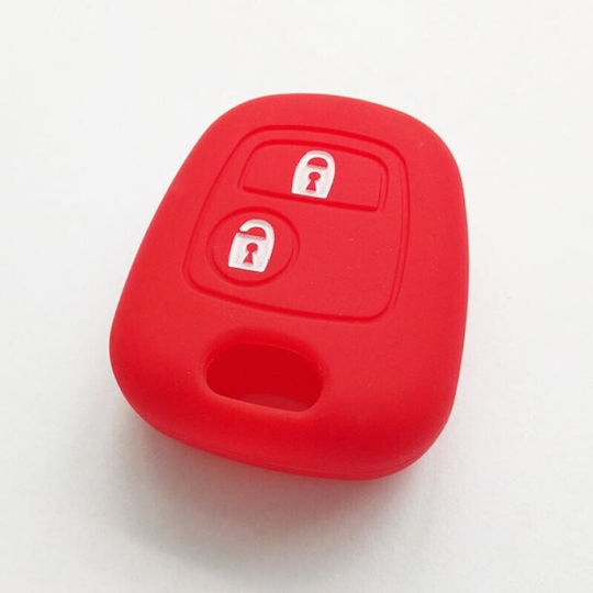 Car Key Cover Case made of with 2 Buttons for Peugeot / Citroen / Toyota in Blue Color