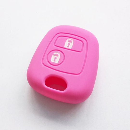 Car Key Cover Case made of with 2 Buttons for Peugeot / Citroen / Toyota in Blue Color