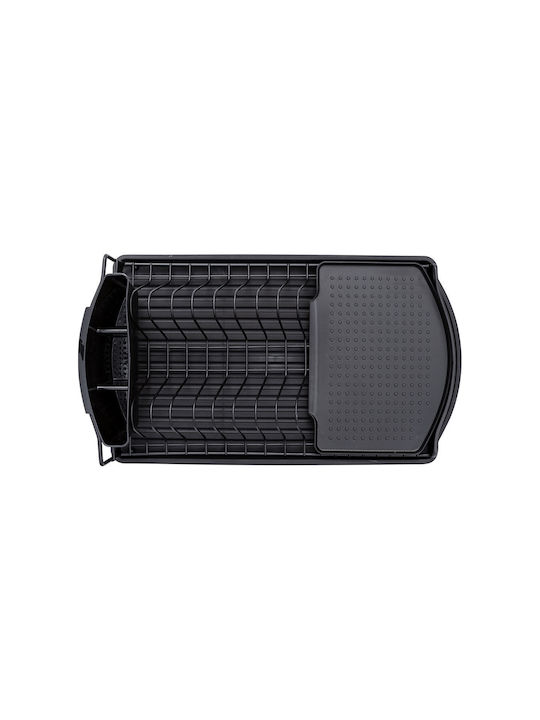 Homely Metal Sink Strainer Black Metallic 47.5x26.5x11cm