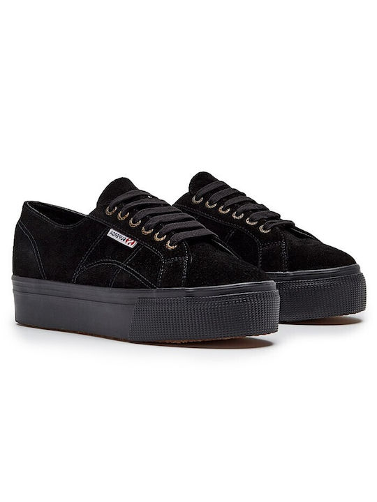 Superga 2790-suew Full Γυναικεία Flatforms Sneakers Full Black