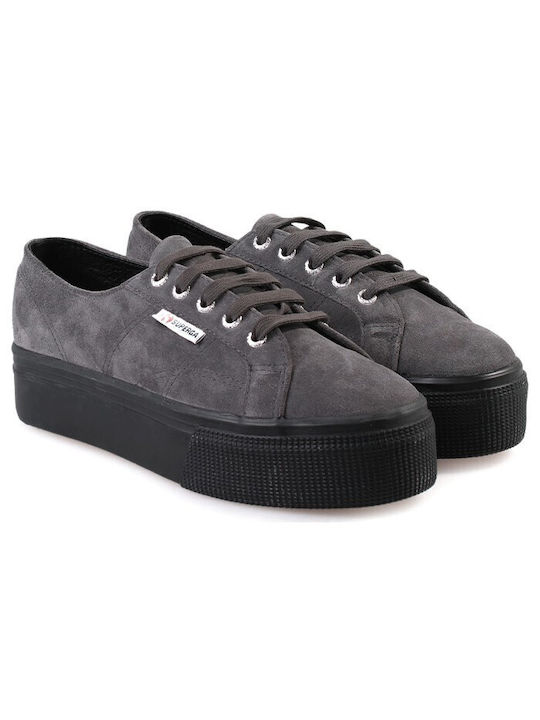 Superga 2790-suew Γυναικεία Flatforms Sneakers Grey Stone