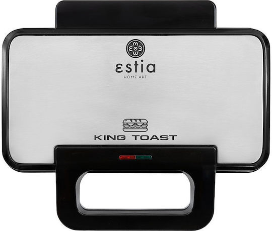 Estia Sandwich Maker with Removable Plates for for 2 Sandwiches Sandwiches 900W Inox
