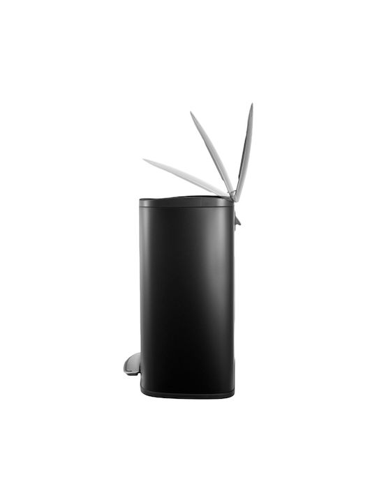 Estia Soft Close Waste Bin Waste Metallic Black 50lt 1pcs