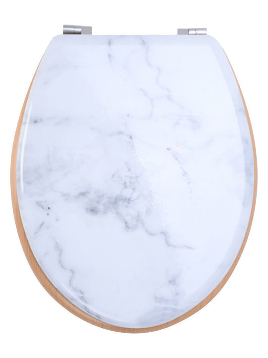 Estia Marble Toilet Seat White 43cm