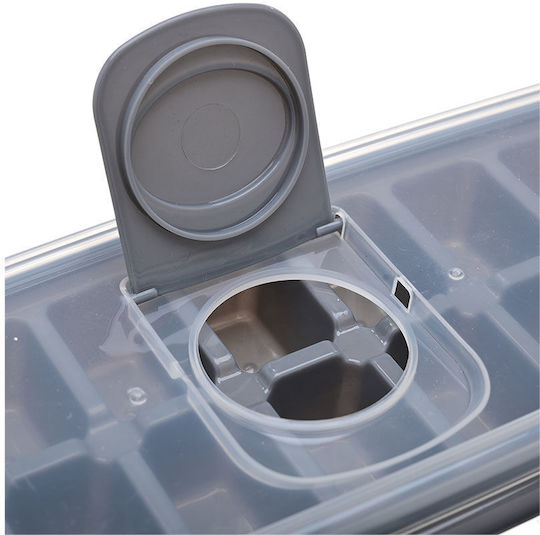 Estia Ice Tray Rectangular Plastic 14 Slots with Lid Gray 01-15060