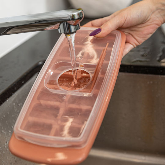 Estia Ice Tray Rectangular Plastic 14 Slots with Lid Gray 01-15060