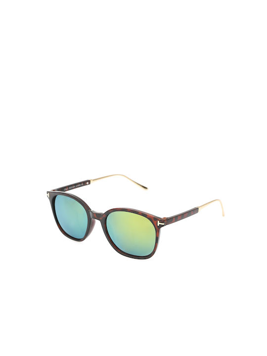 V-store Sunglasses with Brown Tartaruga Plastic Frame 20.555COFFEEGREEN