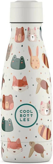 Cool Bottles Kids Water Bottle Thermos Stainless Steel with Pop-Up Cap Pet Lover 260ml