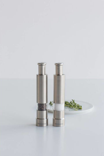 Brabantia Комплект Ръчни Солнички И Пиперници Inox В Сребрист Цвят 5.5см 2 Бройки