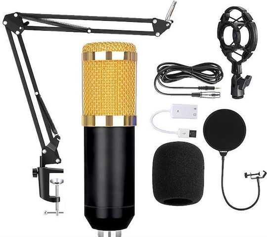 BM-800 Condenser Microphone Desktop, Shock Mounted for Vocals