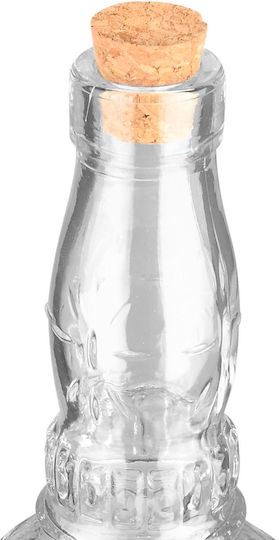 Estia Bottle Water Glass with Cork Transparent 720ml