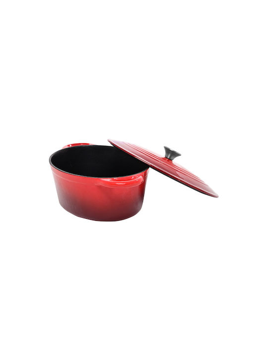 Estia Dutch Oven Oval Cast Iron Red 30cm 1pcs