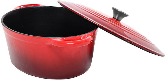 Estia Oală Ovală de Fontă Red 30cm 1buc