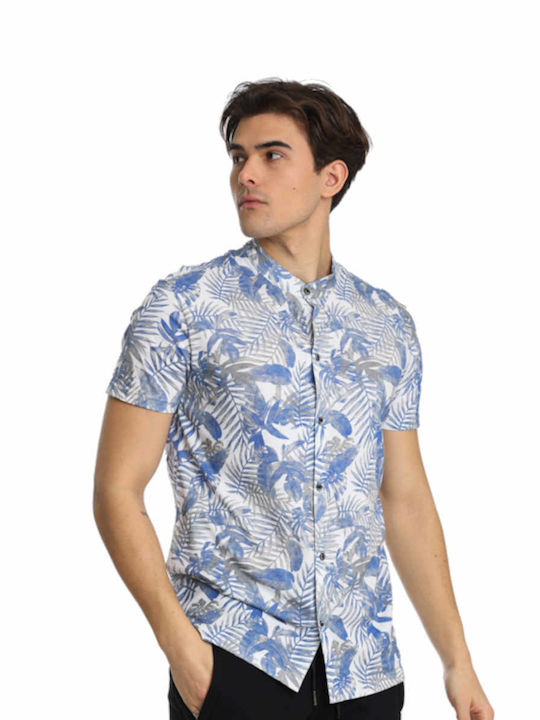 Paco & Co Men's Shirt Short Sleeve Floral White