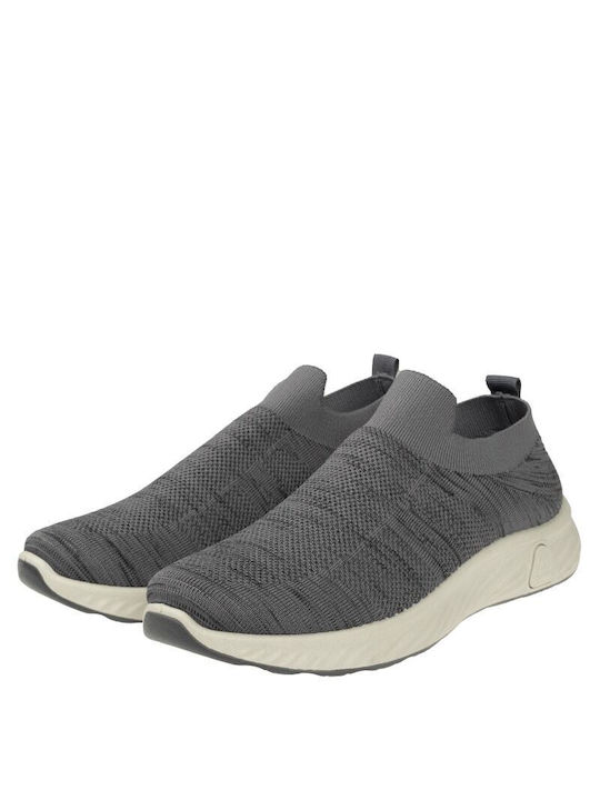 B-Soft Men's Canvas Slip-Ons Gray