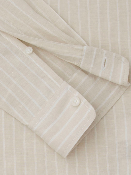 Pamphill Λινό Πουκάμισο 839/base Beige