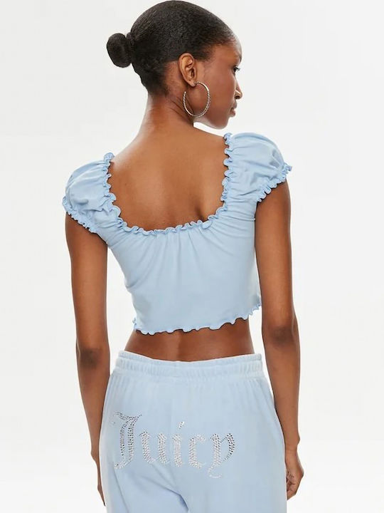 Juicy Couture Damen Bluse Powder Blue