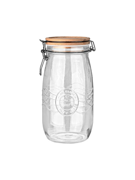 Estia Vase General Use with Airtight Lid Glass Transparent 2000ml