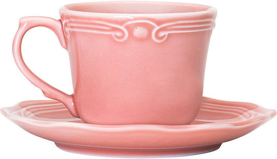 Estia Athénée Tasse Kaffee aus Porzellan Rosa 100ml