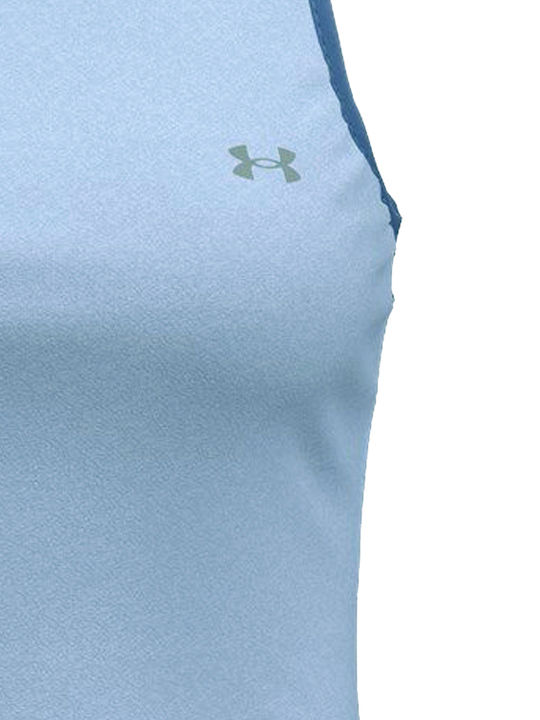 Under Armour Damen Sportliches Bluse Ärmellos Hellblau