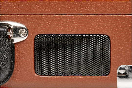 Denver VPL-120BROWN Βαλιτσάκι Πικάπ με Προενίσχυση και Ενσωματωμένα Ηχεία Καφέ