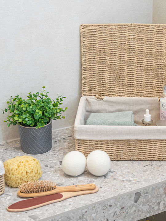 Estia Botanica Wooden Storage Box with Lid Beige 36x27x13cm 1pcs