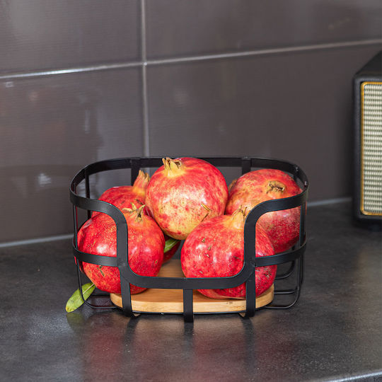 Estia ESSENTIALS Fruit Bowl made of Bamboo Black 34.5x19x17cm