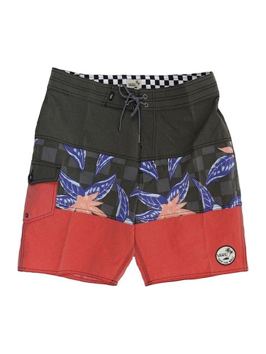 Panel Boardshort Men's Swimwear Shorts Pirate Black/rubber with Patterns