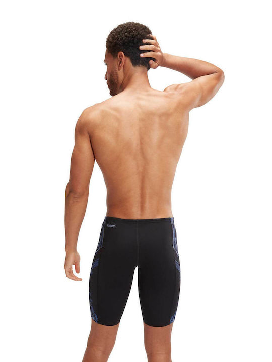 Speedo Racing Jammer Swimsuit Black