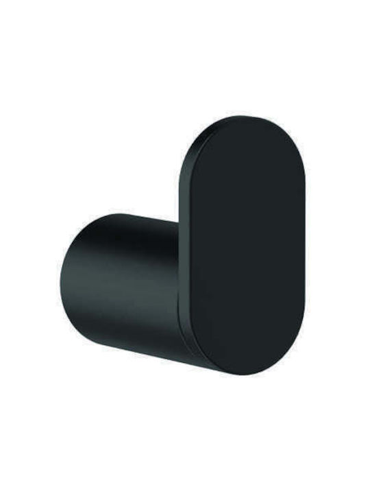 Orabella Single Wall-Mounted Bathroom Hook ​17x4.3cm Black