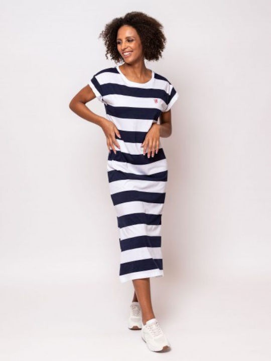 Striped Women's Dress 484/veloce Navy