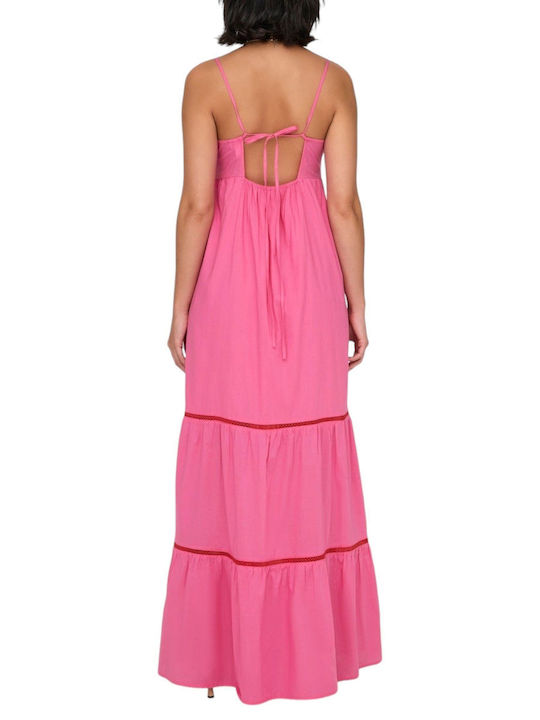 Dress Only Onldaisy Holly Strap Maxi Wvn 15319110-giz Fizz Viva Magenta Women's