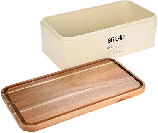 Estia Allure Bread Box Metallic Beige 42x23x13cm