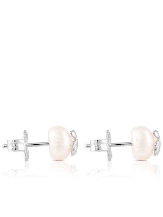 Tous Icon Pearl Обици от Сребърен с Перли