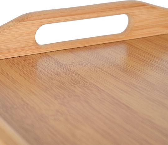 Estia Bamboo Essentials Бамбуков Легло с Дръжки в Бежов Цвят 50x30x21см 02-18184 1бр
