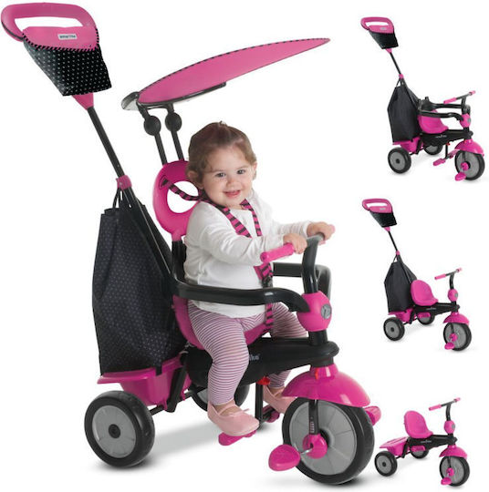 Smart Trike Vanilla Plus Μετατρεπόμενο με Χειρολαβή Γονέα 4 σε 1 για 15 Μηνών Ροζ