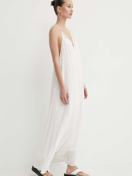 Sommer Maxi Damenkleid Weiß
